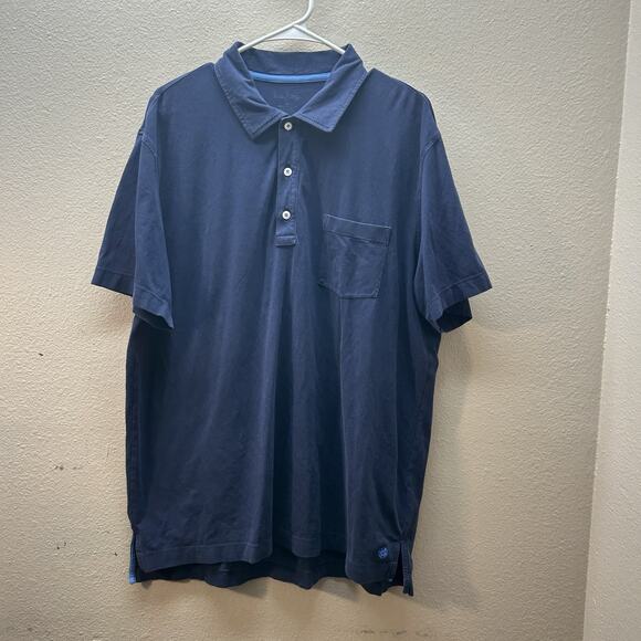 Lilly Pulitzer Polo Shirt Men’s XL Blue Beach Pima Cotton Pocket Preppy Golf - Picture 1 of 6
